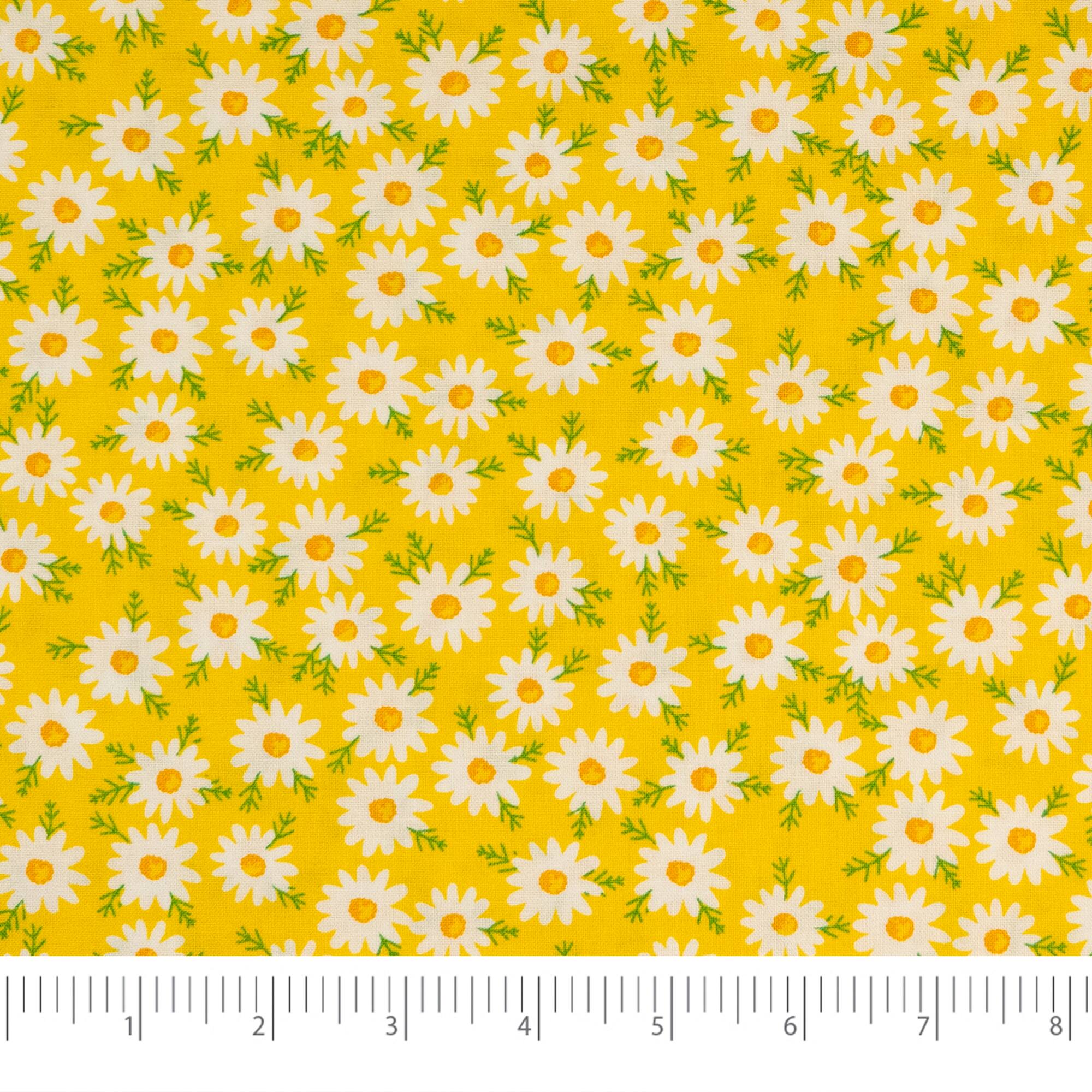 SINGER® Yellow Daisies Cotton Fabric